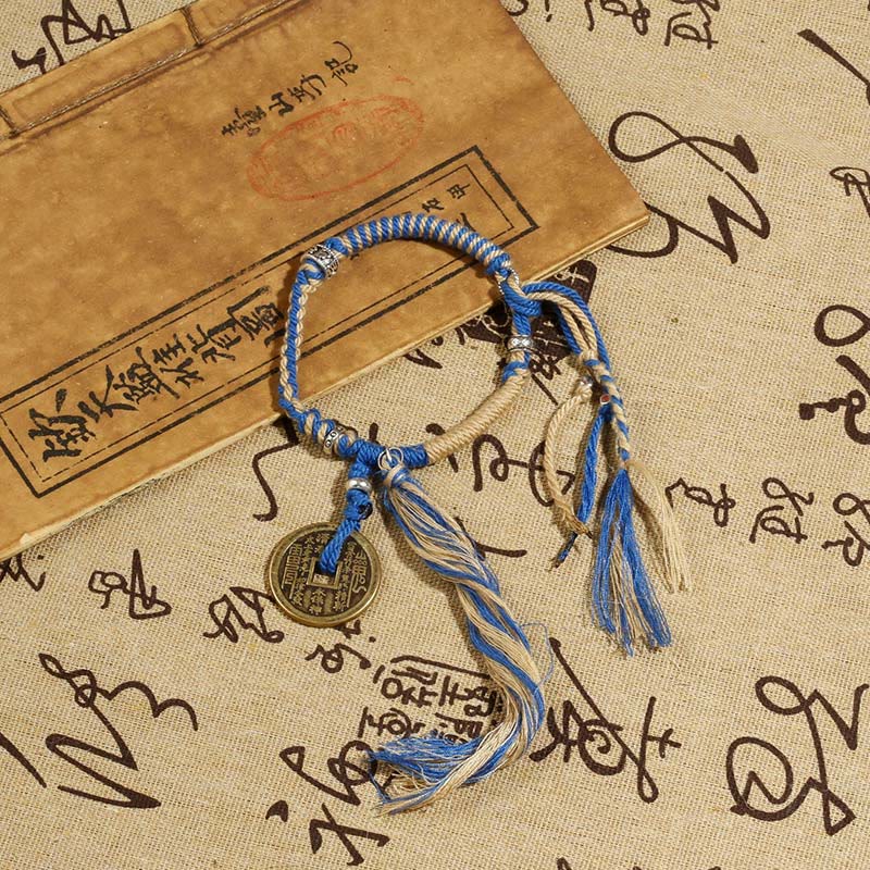 KarmaRipple's Mountain Ghosts Spend Money Wealth Prosperity Handmade Woven Bracelet p9