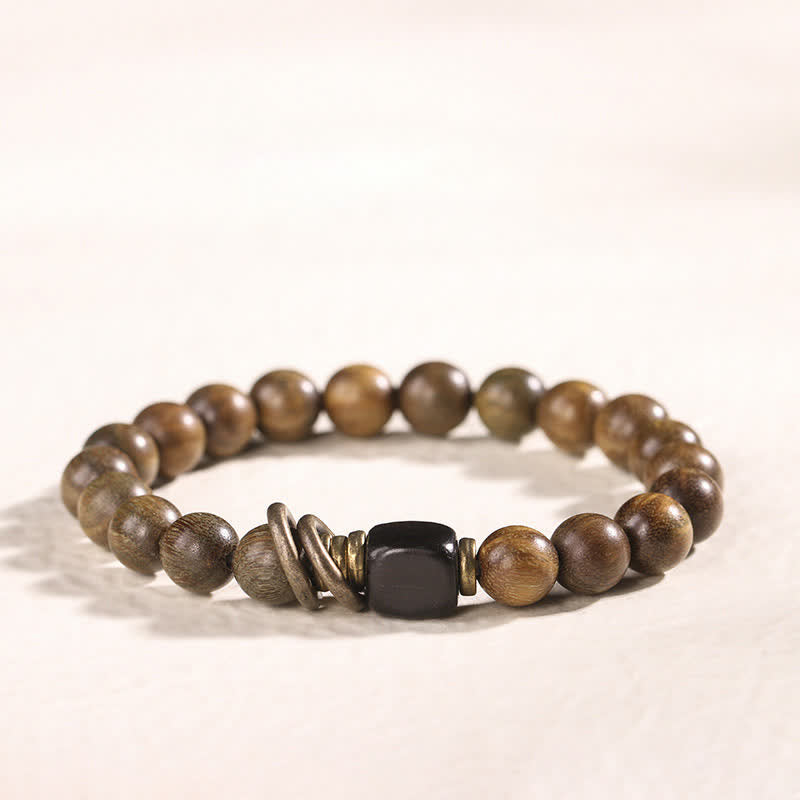 KarmaRipple's Tibetan Green Sandalwood Gemstone Soothing Peace Bracelet p1