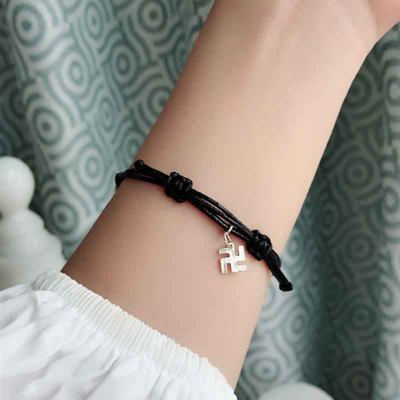 KarmaRipple's 925 Sterling Silver Red String Fortune Strength Braid Bracelet p9