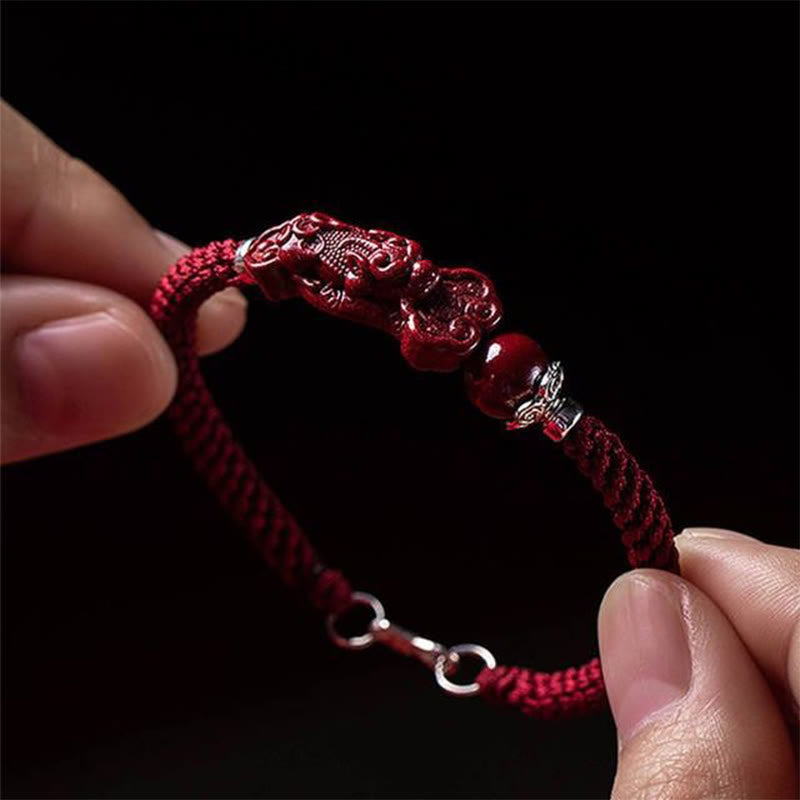 KarmaRipple's Handcrafted PiXiu Cinnabar Wealth Fortune Woven Bracelet p7