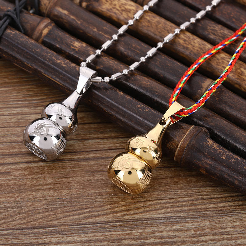 KarmaRipple's Tibetan Yin Yang Symbol Gourd Balance Titanium Steel Pendant Necklace p9