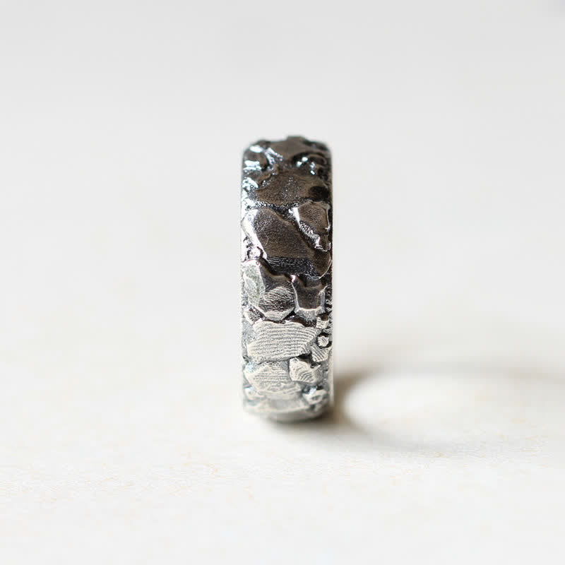 KarmaRipple's Rock Pattern Fortune Blessing Bronze Ring p7
