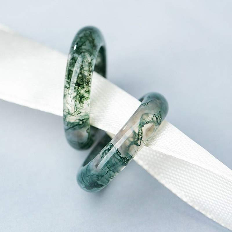 KarmaRipple's Moss Agate Balancing Balance Ring p10