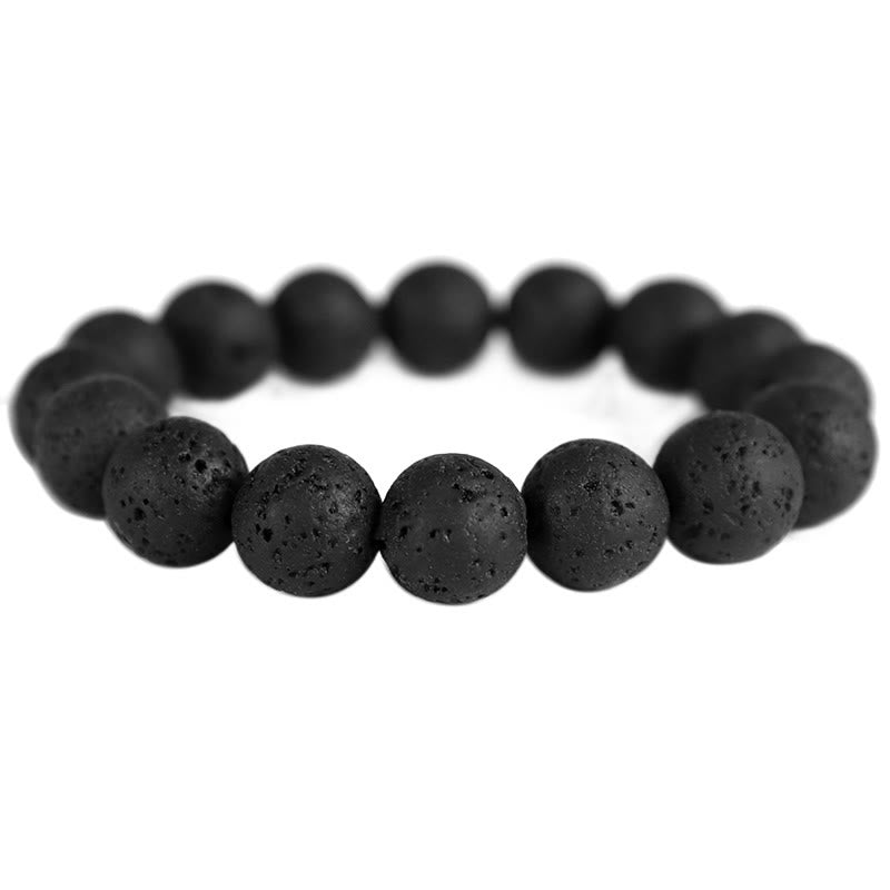 KarmaRipple's Lava Rock Ebony Wood Tiger Eye Balancing Bracelet p27