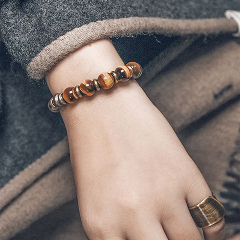 KarmaRipple's Tiger Eye Stone Bronze Protection Bracelet p9