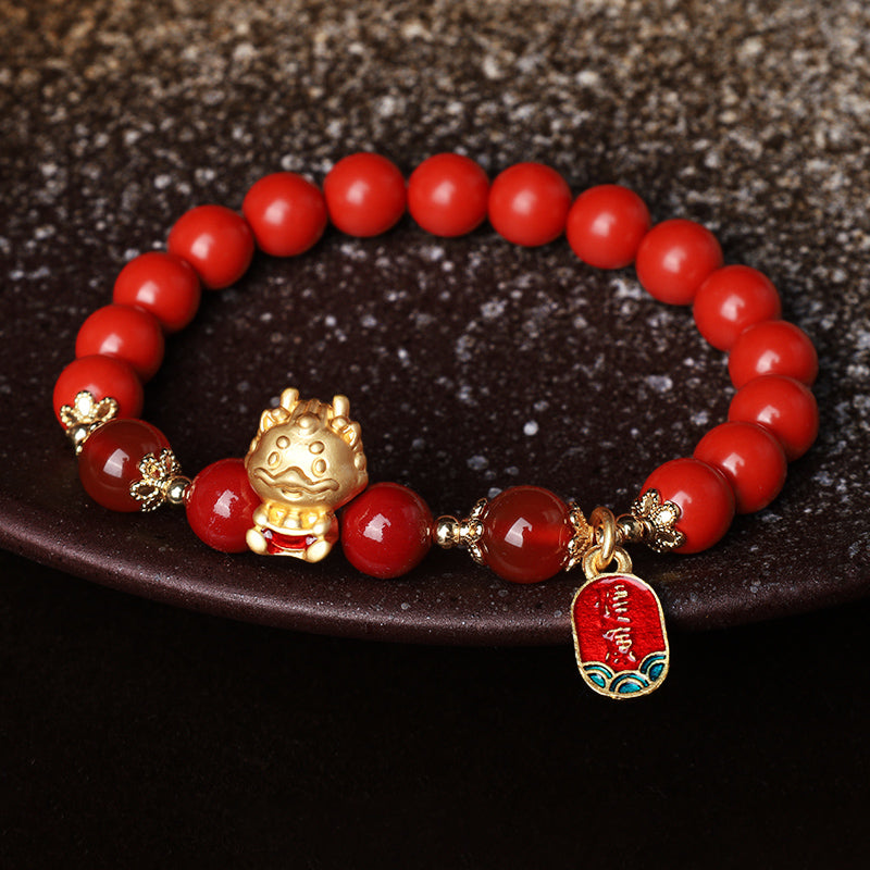 KarmaRipple's Year of the Dragon Authentic Cinnabar Ingot Protection Bracelet p2