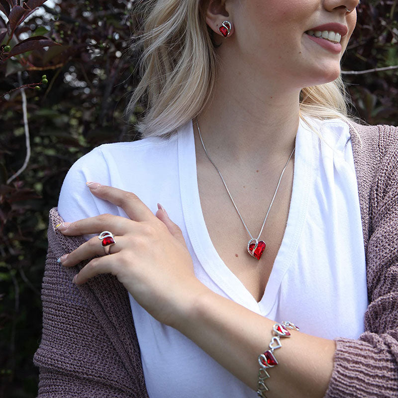 KarmaRipple's Buddhastoneshop Love Heart Birthstone Balancing Energy Pendant Necklace ( p2