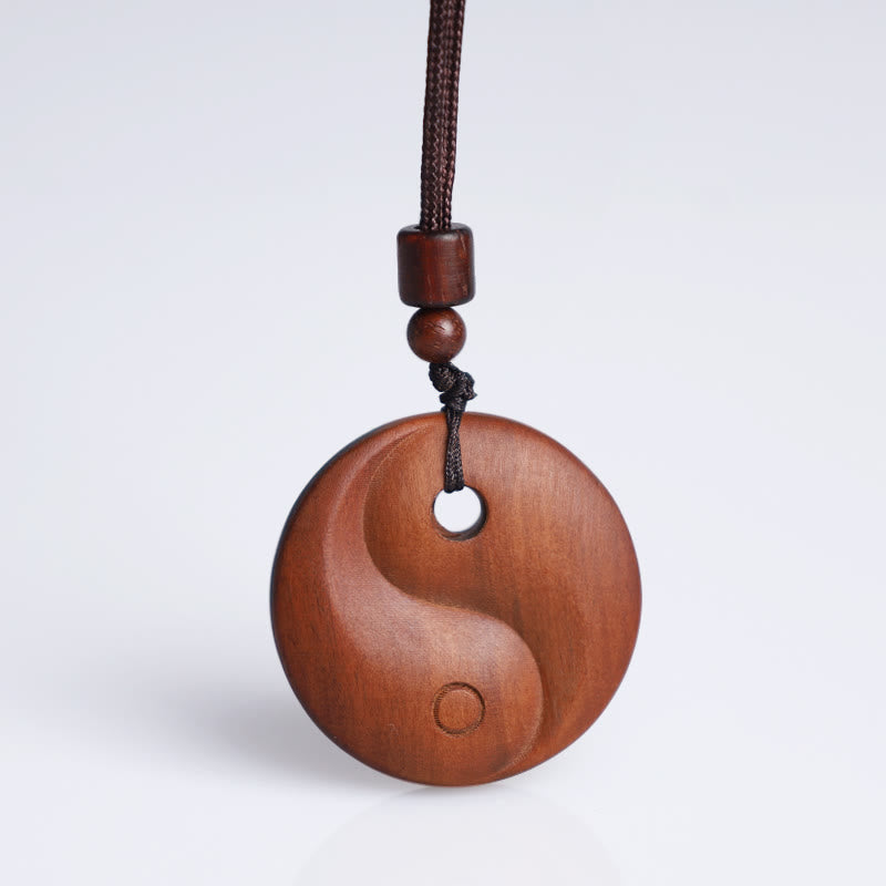 KarmaRipple's Lightning Struck Jujube Wood Yin Yang Fortune Protection Pendant Necklace p8