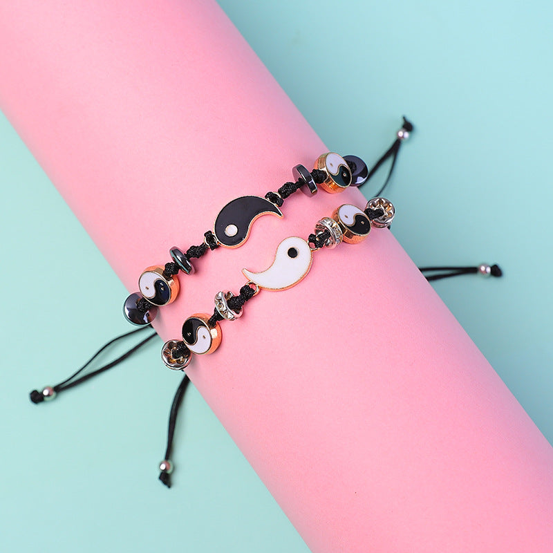 KarmaRipple's 2pcs Yin Yang Hematite Pair Bracelet p27