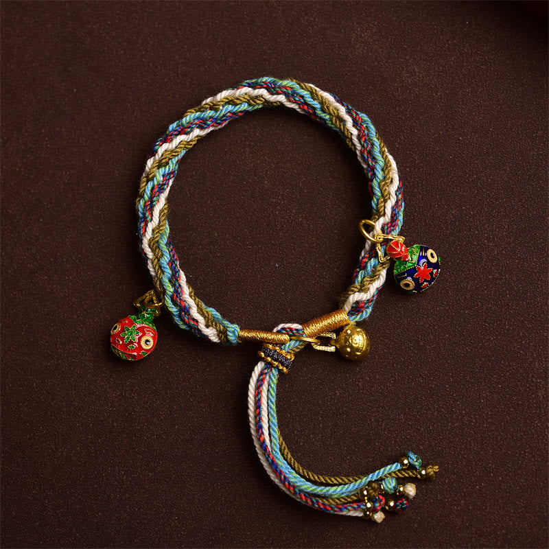 KarmaRipple's Handmade Gold Swallowing Beast Family Balancing Reincarnation Weave Braid Bracelet p3