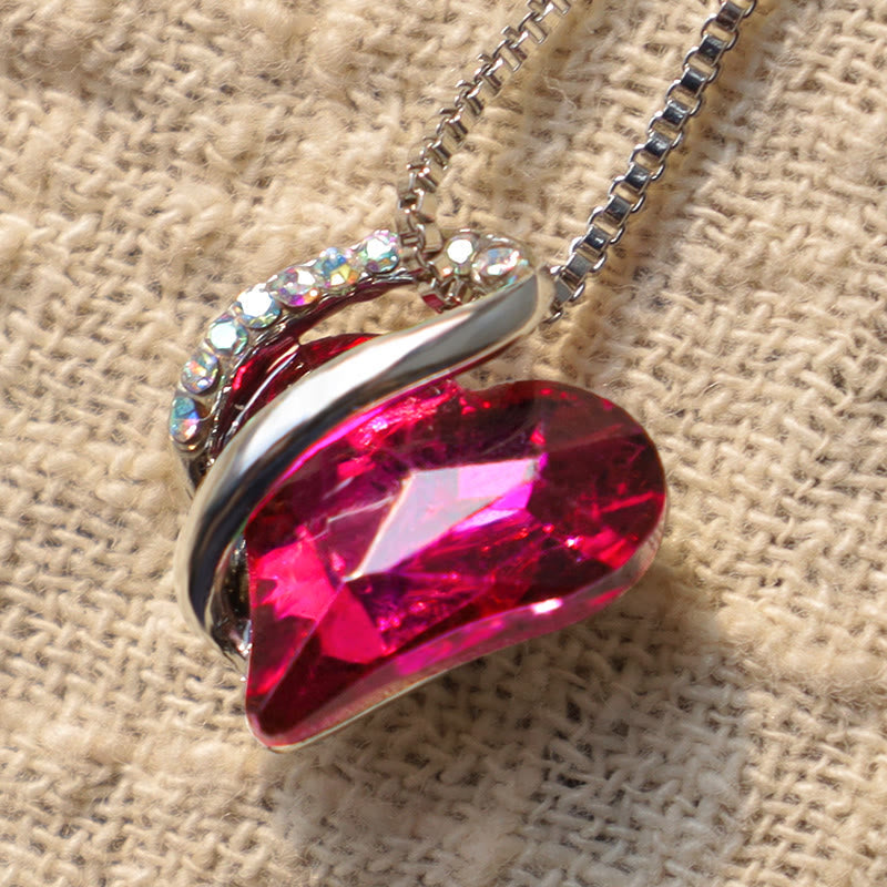 KarmaRipple's Love Heart Birthstone Balancing Energy Pendant Necklace p20