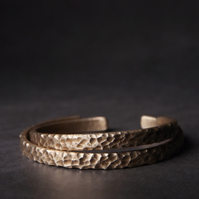 KarmaRipple's Simple Design Bronze Wealth Cuff Bracelet p7