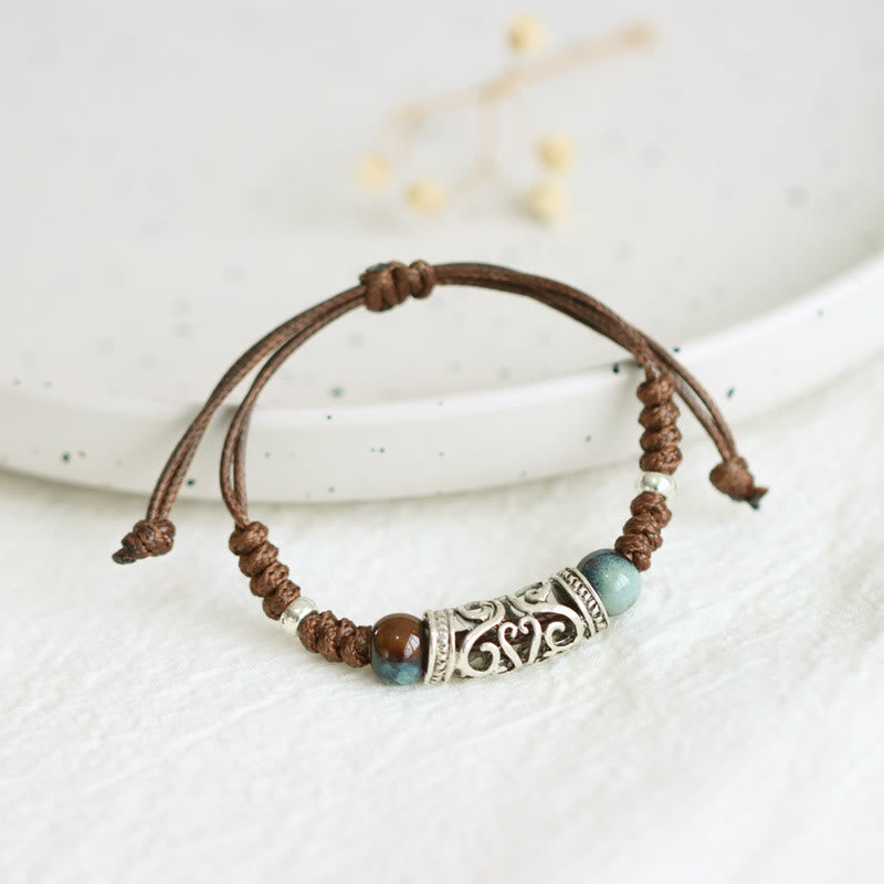 KarmaRipple's Tibet Ceramic Bead Wealth String Bracelet p2