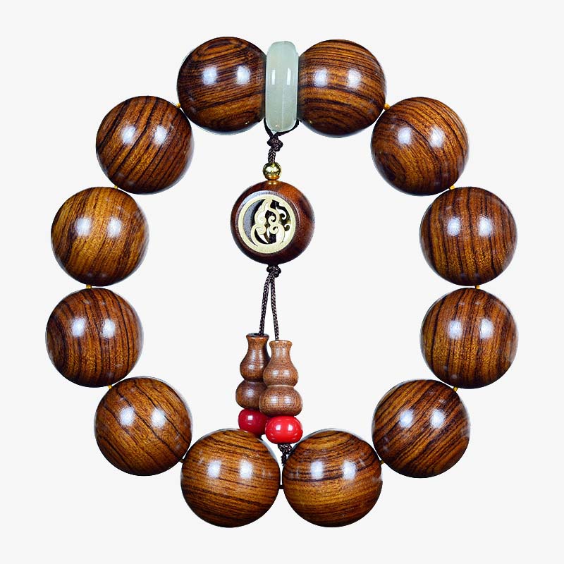 KarmaRipple's Rosewood Warmth Calm Gourd Talisman Bracelet p5