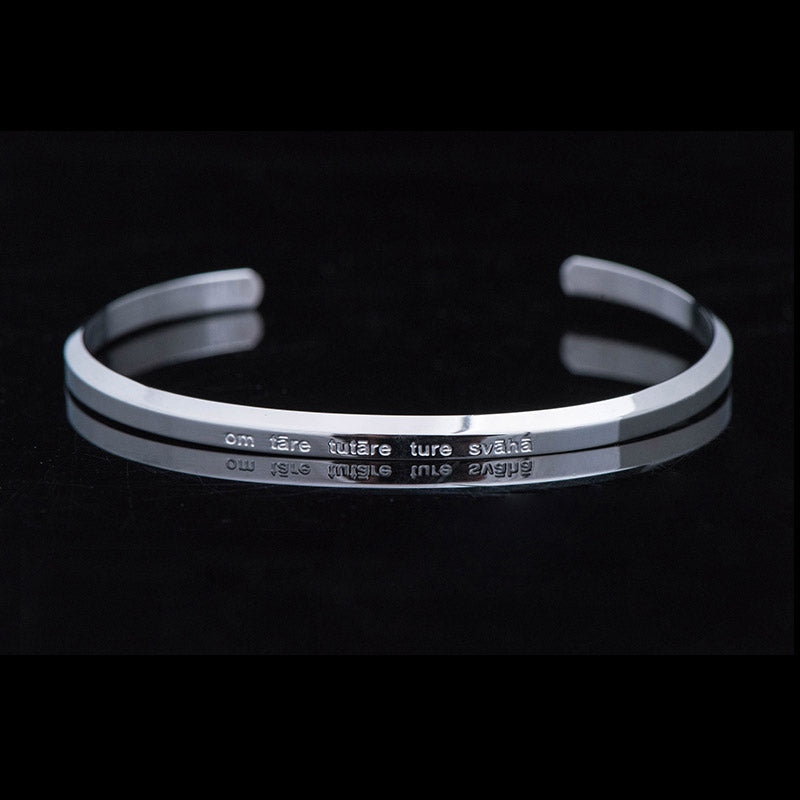 KarmaRipple's Six True Words Engraving Titanium Steel Blessing Protection Bracelet p32