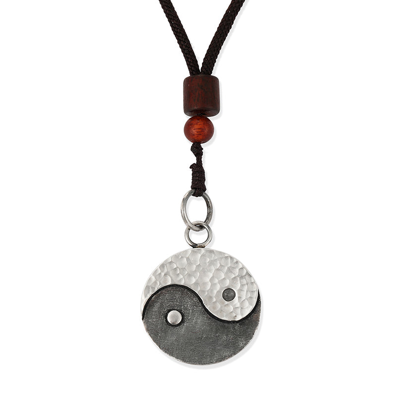 KarmaRipple's 990 Sterling Silver Yin Yang Balance Balance Pendant Necklace p22
