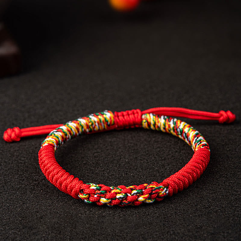 KarmaRipple's Tibetan Handmade Colorful King Kong Weave Fortune Braid String Bracelet p6