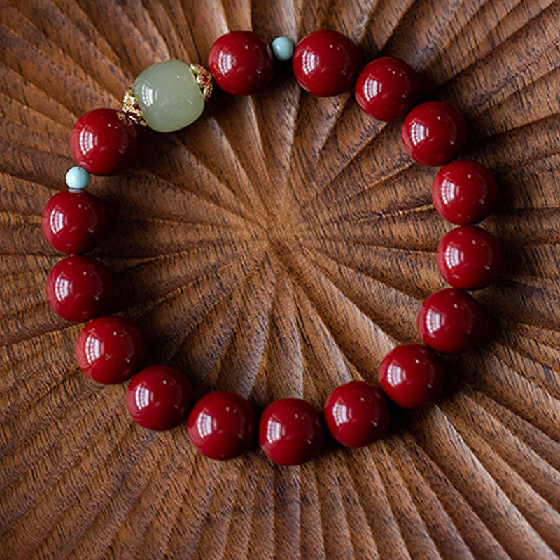 KarmaRipple's Cinnabar Green Aventurine Fortune Fortune Bracelet p1