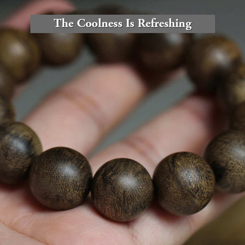 KarmaRipple's Nine Points Sinking Water Vietnam Hoi An Agarwood Peace Strength Bracelet p5