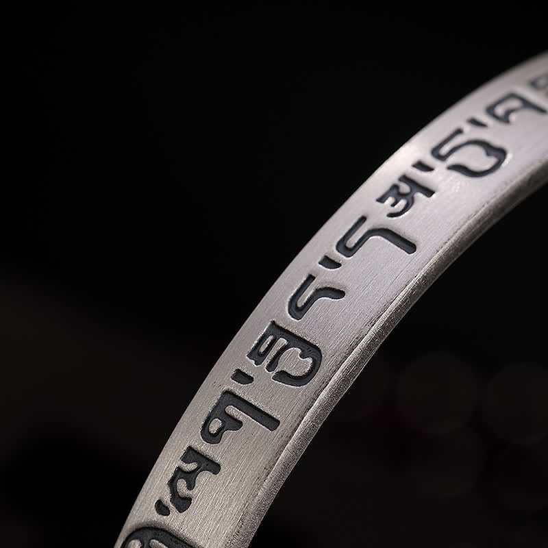 KarmaRipple's 999 Sterling Silver Six True Words Heart Sutra Protection Bracelet Bangle p11