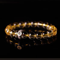 KarmaRipple's 925 Sterling Silver Chinese Zodiac Natal Buddha Citrine Protection Bracelet