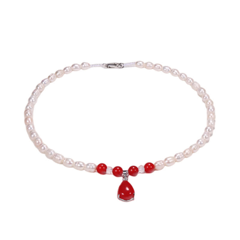 KarmaRipple's Pearl Bead Waterdrop Calm Peace Pendant Necklace p7