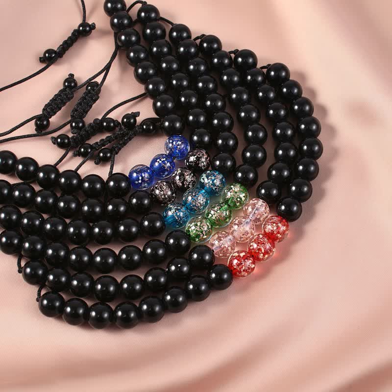 KarmaRipple's Black Obsidian Luminous Glowstone Strength Bracelet p9