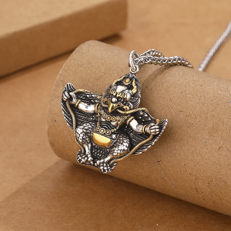 KarmaRipple's Tibet Garuda Bird Bronze Protection Pendant Necklace p2