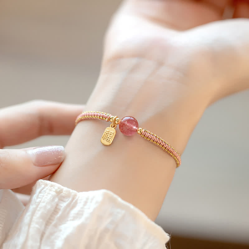 KarmaRipple's Red Agate Jade Lotus Confidence Calm String Bracelet p16