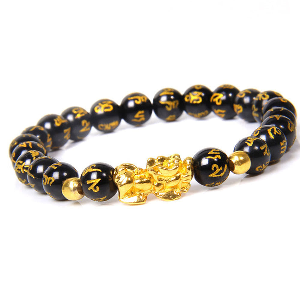 KarmaRipple's FengShui Fortunate Pixiu Obsidian Wealth Bracelet p16