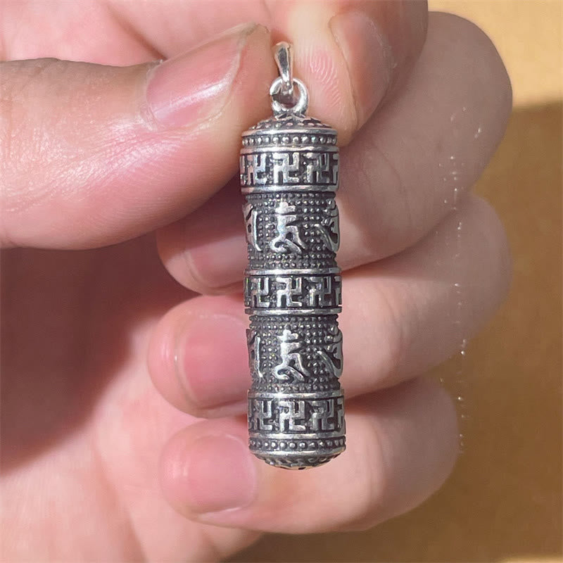 KarmaRipple's Om Mani Padme Hum Swastika Twisted Chain Wisdom Pendant Necklace p3