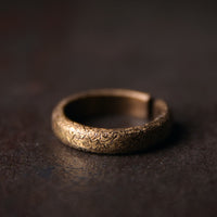 KarmaRipple's Tibetan Vintage Texture Design Bronze Fortune Pair Ring