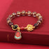 8mm Purple Liuli Glass Bracelet(Wrist Circumference 14-16cm)