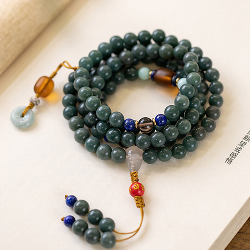 KarmaRipple's 108 Beadwork Bodhi Seed Blessing Meditation Bracelet Mala p1