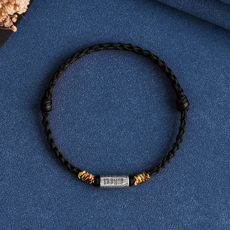 KarmaRipple's Handcrafted 925 Sterling Silver Everything Goes Well Design Protection Strength Bracelet Anklet ( p47
