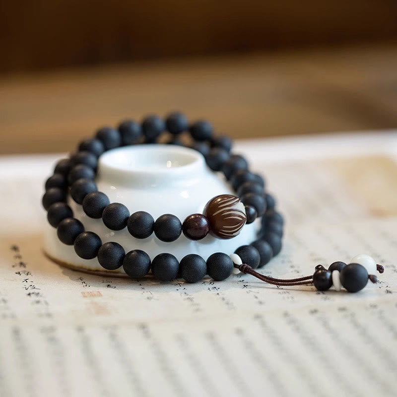 KarmaRipple's Tibetan Double Layer Cypress Bodhi Lotus Balancing Bracelet p2
