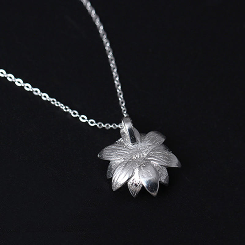 KarmaRipple's 925 Sterling Silver Lazurite Lotus Flower Self Care Pendant Necklace p7