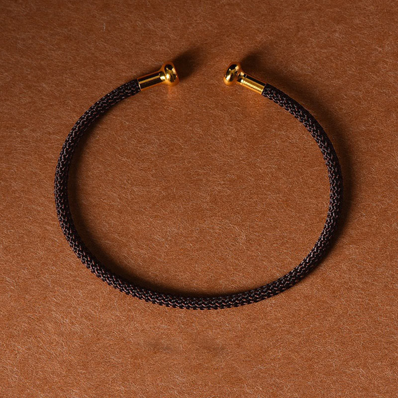 KarmaRipple's Simple Design Handmade Fortune Braid String Cuff Bracelet p6
