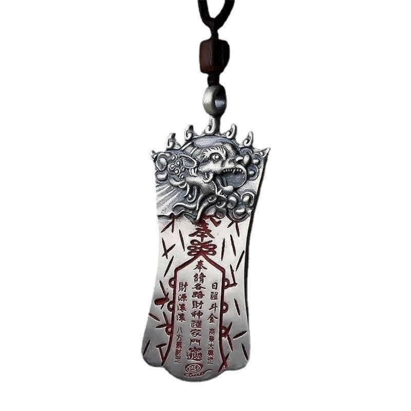 KarmaRipple's FengShui Bagua PiXiu Cinnabar Balance Pendant Necklace p11
