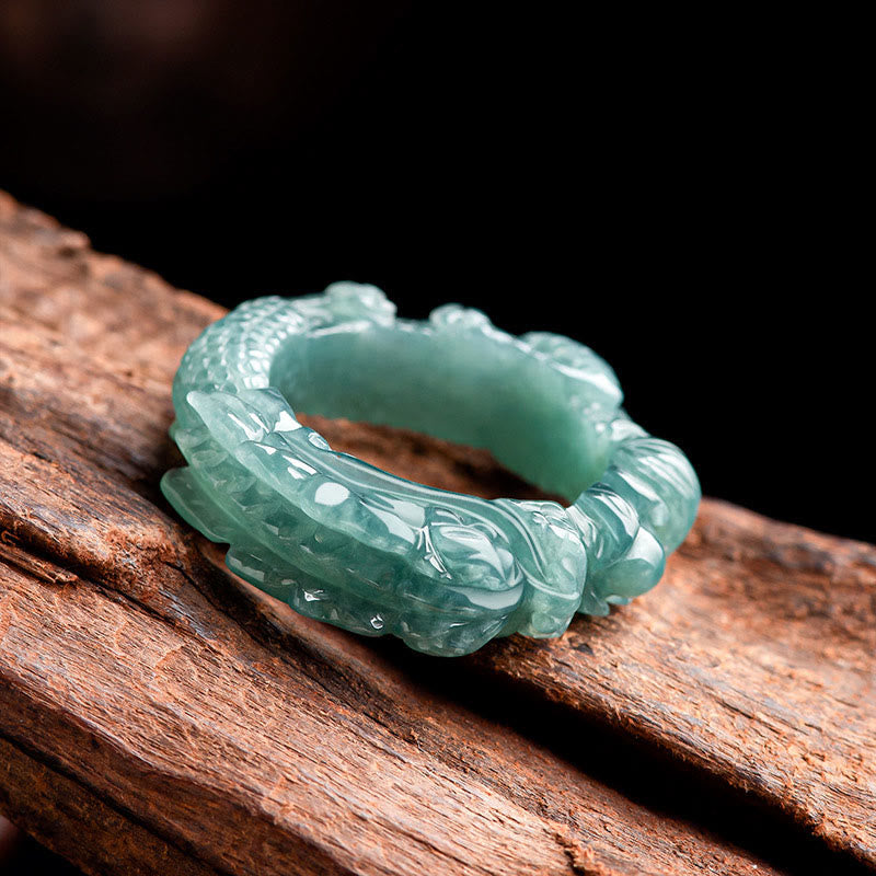 KarmaRipple's Authentic Jade Dragon Success Ring p2