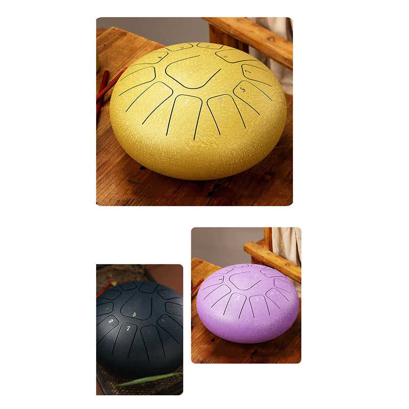 KarmaRipple's Steel Tongue Drum Sound Balancing Mindfulness Meditation Yoga Drum Kit 11 Note 8 Inch p27