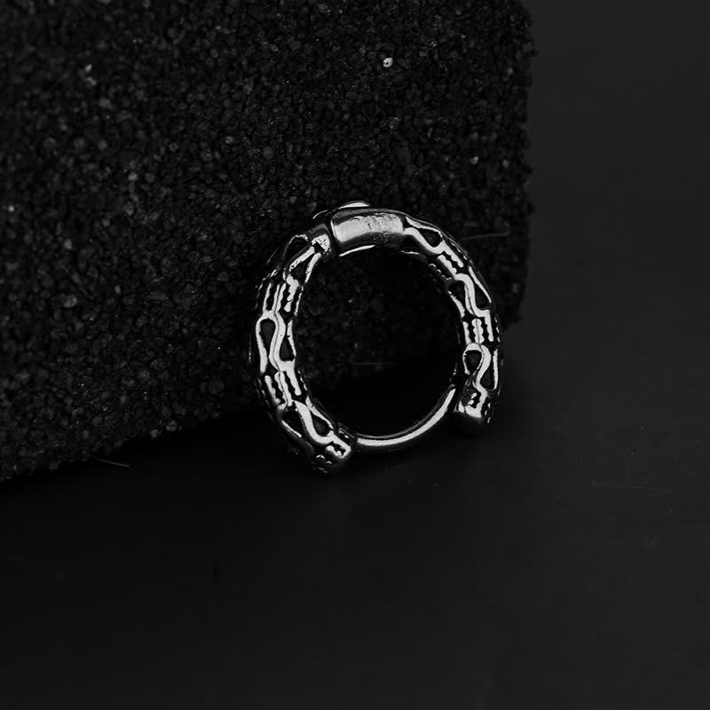 KarmaRipple's Retro Pattern Titanium Steel Balance Earrings p4