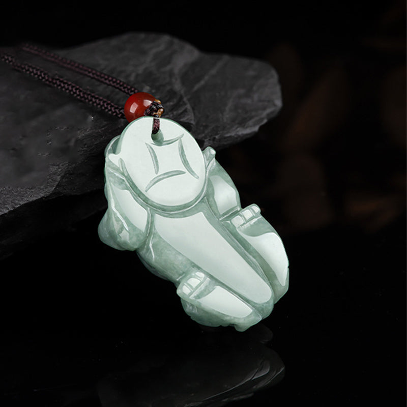 KarmaRipple's Jade PiXiu Wealth Fortune String Pendant Necklace p9