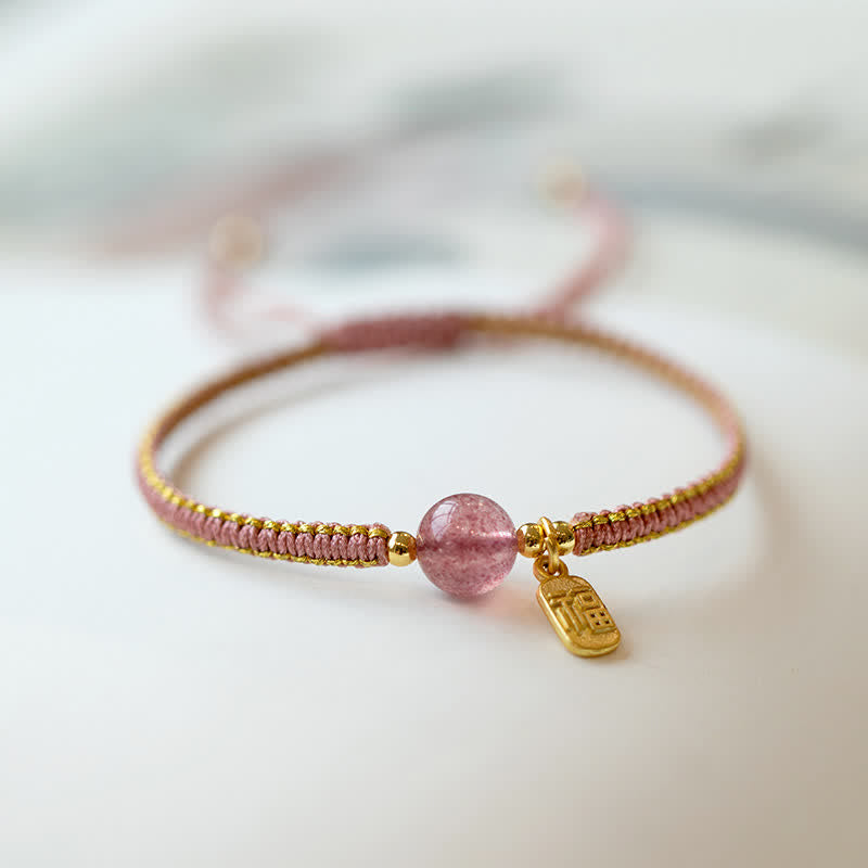 KarmaRipple's Red Agate Jade Lotus Confidence Calm String Bracelet p25