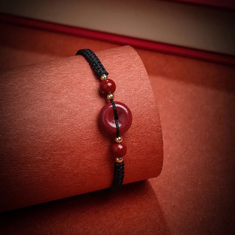 KarmaRipple's Authentic Cinnabar Peace Buckle Blessing String Bracelet p12