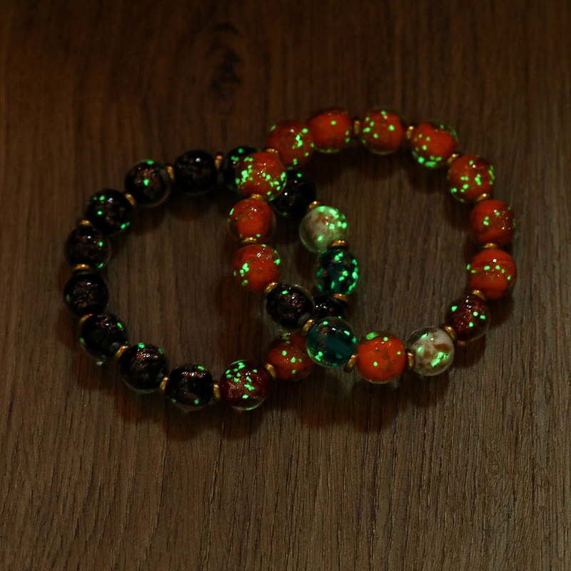 KarmaRipple's Luminous Liuli Glass Bead Fortune Fluorescent Bracelet p3