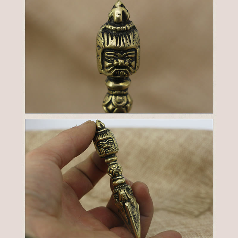 KarmaRipple's Handmade Nepal Small Vajra Dorje Engraved Enlightenment Bronze Decoration p6
