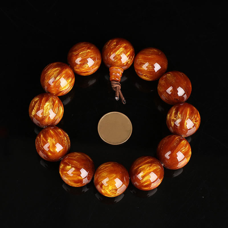 KarmaRipple's Golden Sea Willow Success Positive Bracelet Mala p21