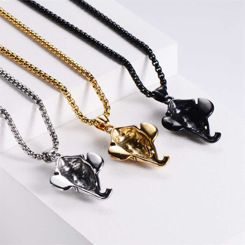 KarmaRipple's Ganesh Ganpati Elephant Titanium Steel Protection Necklace Pendant p9