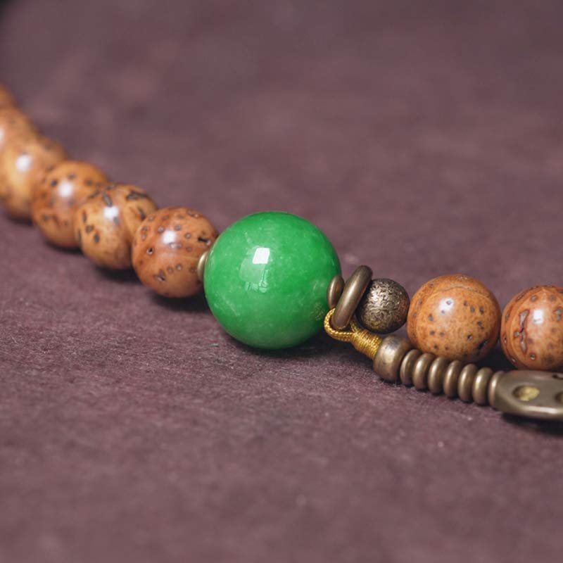 KarmaRipple's 108 Mala Beadwork Bodhi Seed Wisdom Peace Tassel Bracelet p6